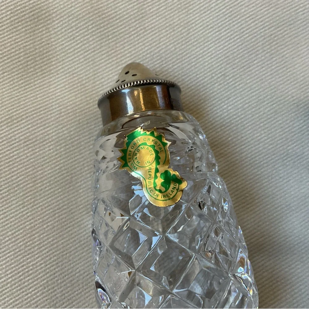 Waterford Crystal Salt and Pepper Shakers with Silver Tops - Picture 2 of 9